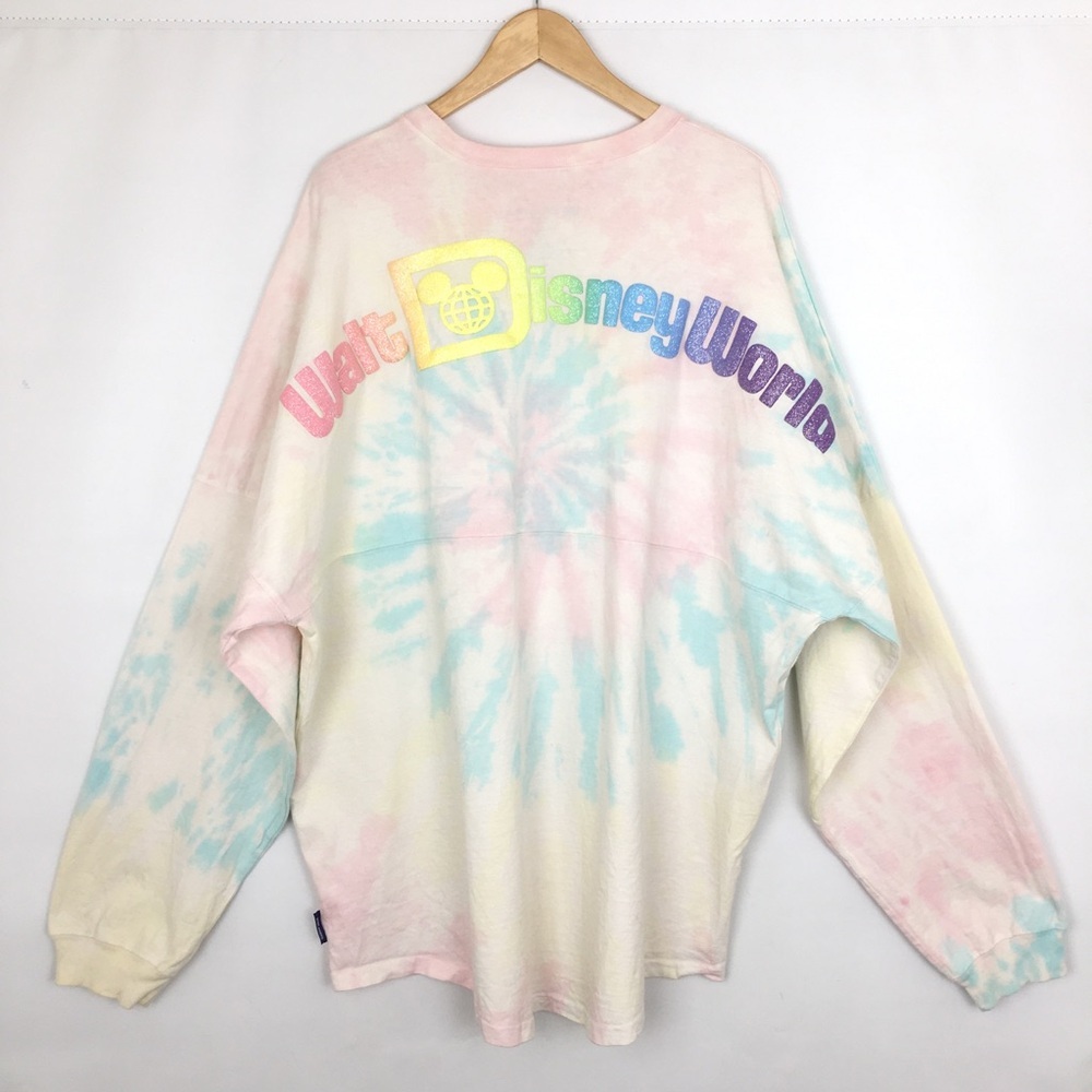 Disney Parks Spirit Jersey Walt Disney World Pastel Cotton Candy Tie Dye Sz XXL